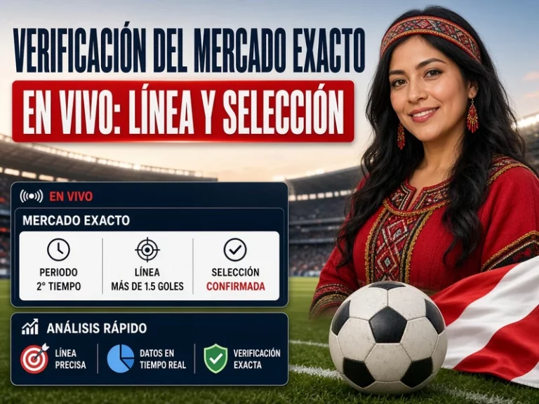 Verificación del mercado exacto de una apuesta en vivo con periodo línea y selección