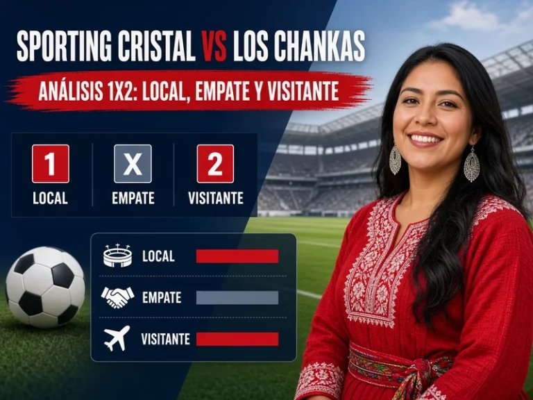 Mercado 1X2 Sporting Cristal vs Los Chankas con local empate y visitante
