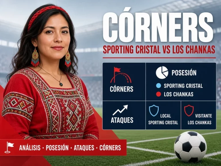 Córners Sporting Cristal vs Los Chankas con análisis de posesión y ataques