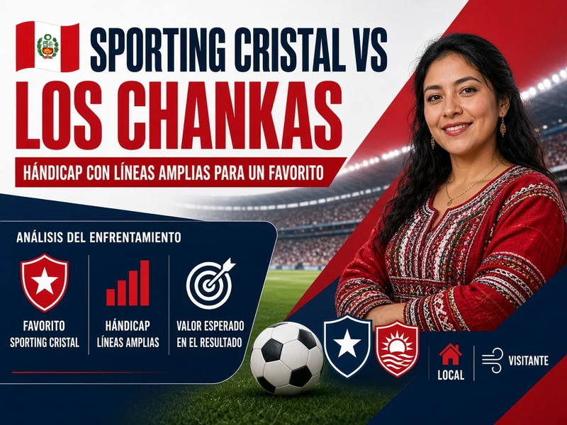 Hándicap Sporting Cristal vs Los Chankas con líneas amplias para un favorito