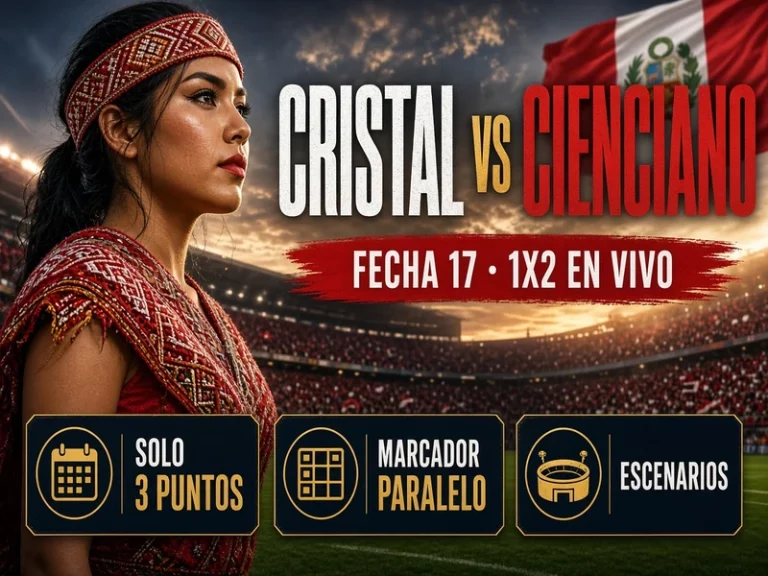 Sporting Cristal vs Cienciano 1X2 y mercados en vivo Fecha 17