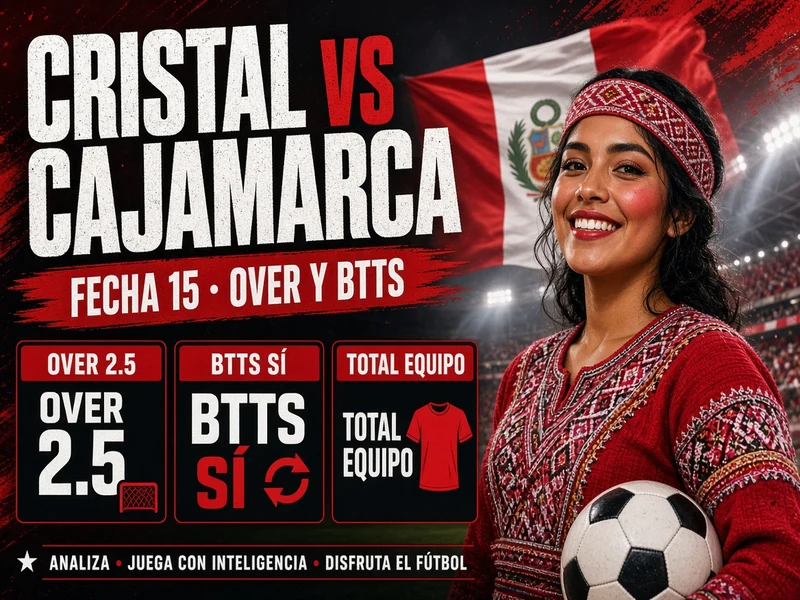 Sporting Cristal vs FC Cajamarca Over 2.5 y BTTS en Fecha 15