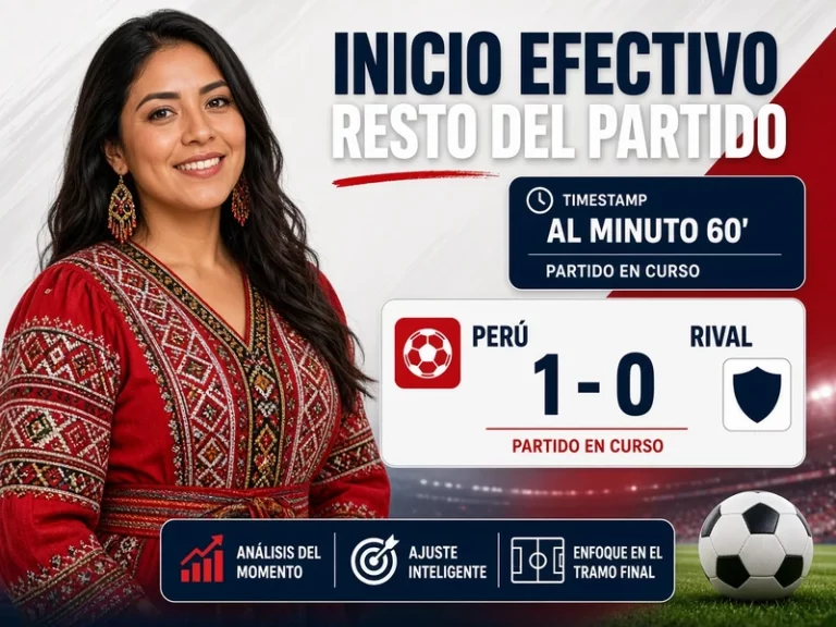 Inicio efectivo de una apuesta resto del partido con timestamp y marcador
