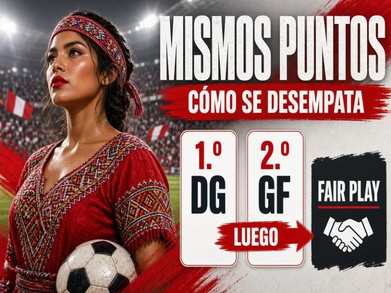 Criterios de desempate cuando dos equipos tienen los mismos puntos en Liga 1