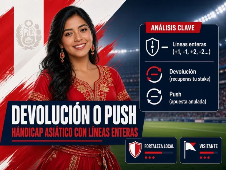 Devolución o push en hándicap asiático con líneas enteras