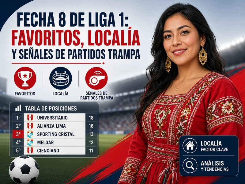 Fecha 8 Liga 1 con favoritos percibidos, localía y señales de partidos trampa