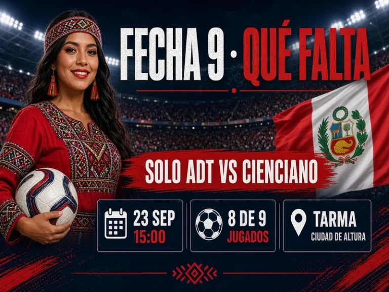 Partido pendiente ADT vs Cienciano de la Fecha 9 de Liga 1 2026