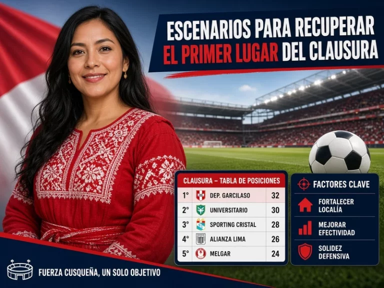 Deportivo Garcilaso y escenarios para recuperar el primer lugar del Clausura