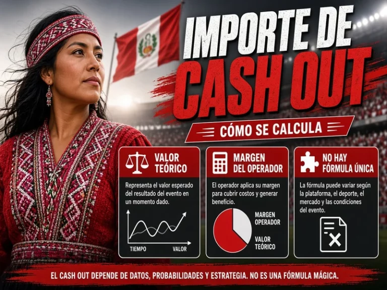 Cálculo del importe de cash out con stake retorno potencial y valor teórico
