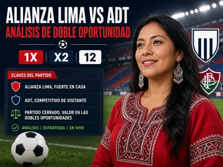 Alianza Lima vs ADT con análisis de doble oportunidad en vivo 1X X2 y 12