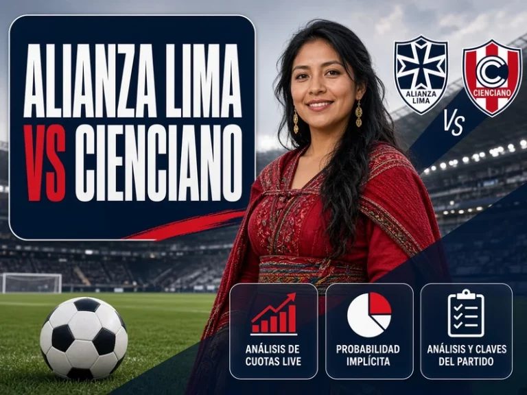 Alianza Lima vs Cienciano con análisis de cuotas live y probabilidad implícita