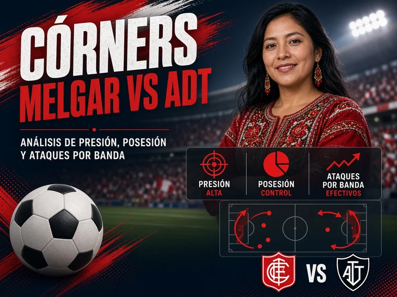 Córners Melgar vs ADT con análisis de presión posesión y ataques por banda