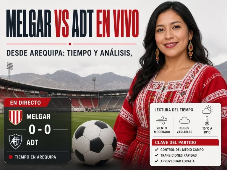 Melgar vs ADT en vivo con marcador 0-0 y lectura del tiempo en Arequipa