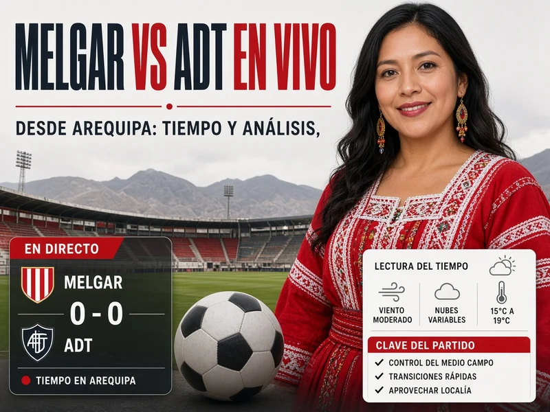 Melgar vs ADT en vivo con marcador 0-0 y lectura del tiempo en Arequipa