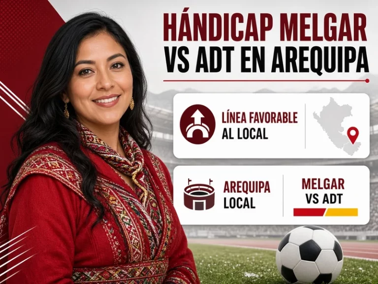 Hándicap Melgar vs ADT con línea favorable al local en Arequipa