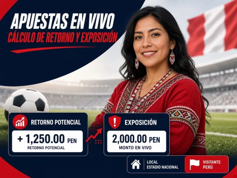 Monto de apuesta en vivo con cálculo de retorno potencial y exposición