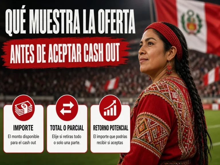 Oferta de cash out con importe ticket estado y retorno potencial