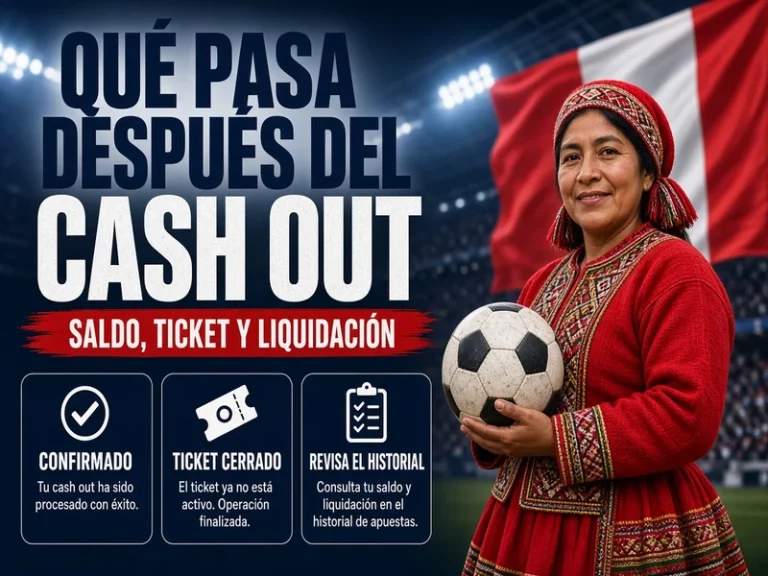 Estado de la apuesta y saldo después de hacer cash out