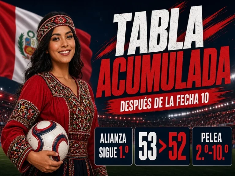 Escenarios de la tabla acumulada después de la Fecha 10 de Liga 1 2026