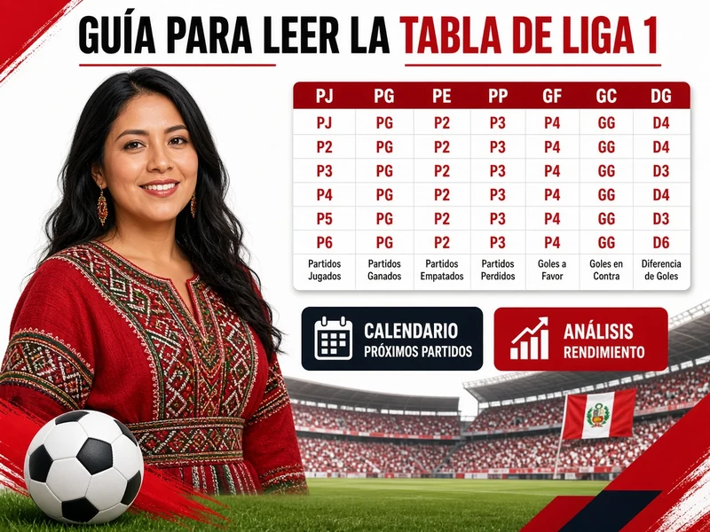 Cómo leer la tabla Liga 1 y qué significan DG GF GC PJ y PTS