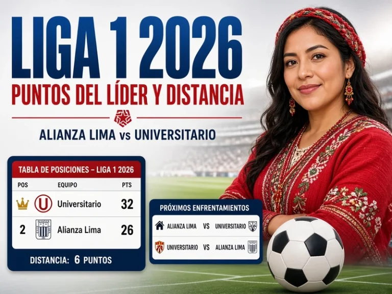 Puntos del líder Liga 1 2026 y distancia entre Alianza Lima y Universitario