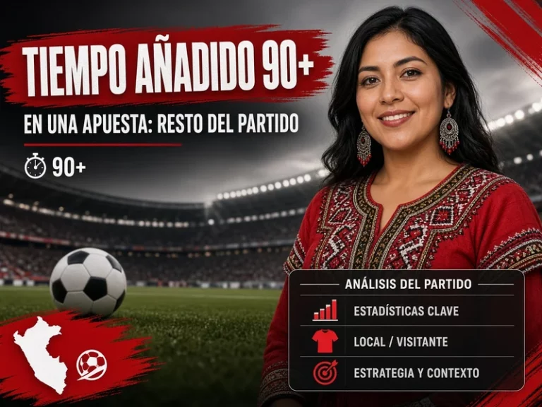 Tiempo añadido 90+ en una apuesta resto del partido