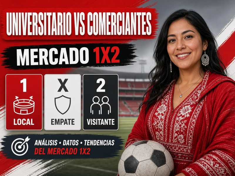 Mercado 1X2 de Universitario vs Comerciantes Unidos con local empate y visitante
