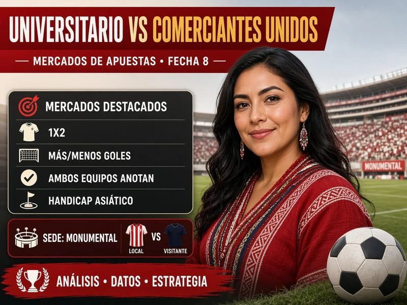 Universitario vs Comerciantes Unidos con mercados de apuestas de la Fecha 8 en el Monumental
