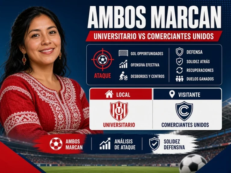 Ambos marcan Universitario vs Comerciantes Unidos con análisis de ataque y defensa