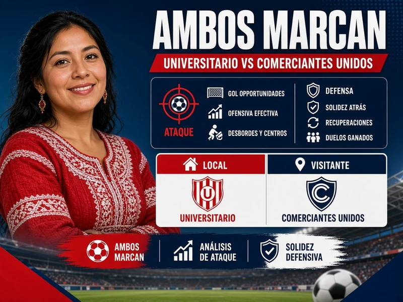 Ambos marcan Universitario vs Comerciantes Unidos con análisis de ataque y defensa