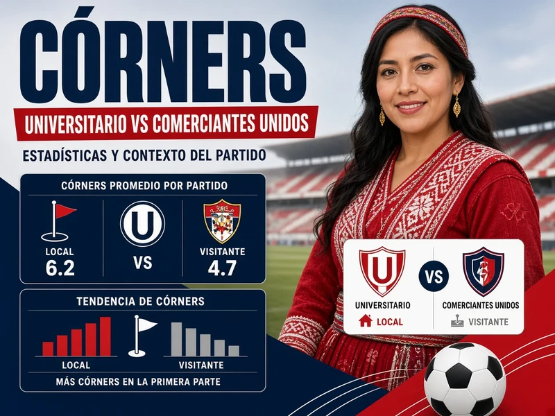 Córners Universitario vs Comerciantes Unidos con estadísticas y contexto del partido